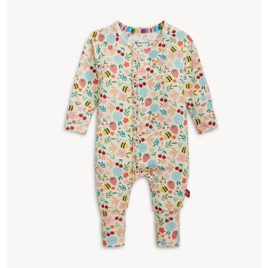 Magnetic Me Grow with Me Convertible Coverall- Honey Blossom Ruffle-MAGNETIC ME-Little Giant Kidz
