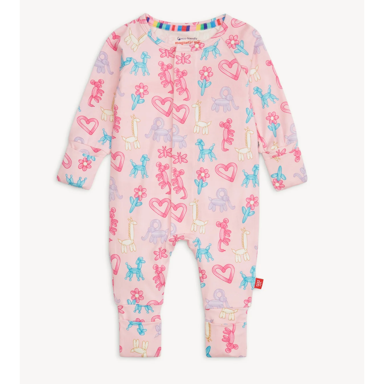 Magnetic Me Grow with Me Convertible Coverall- Pink Party Animals Glow in the Dark-MAGNETIC ME-Little Giant Kidz
