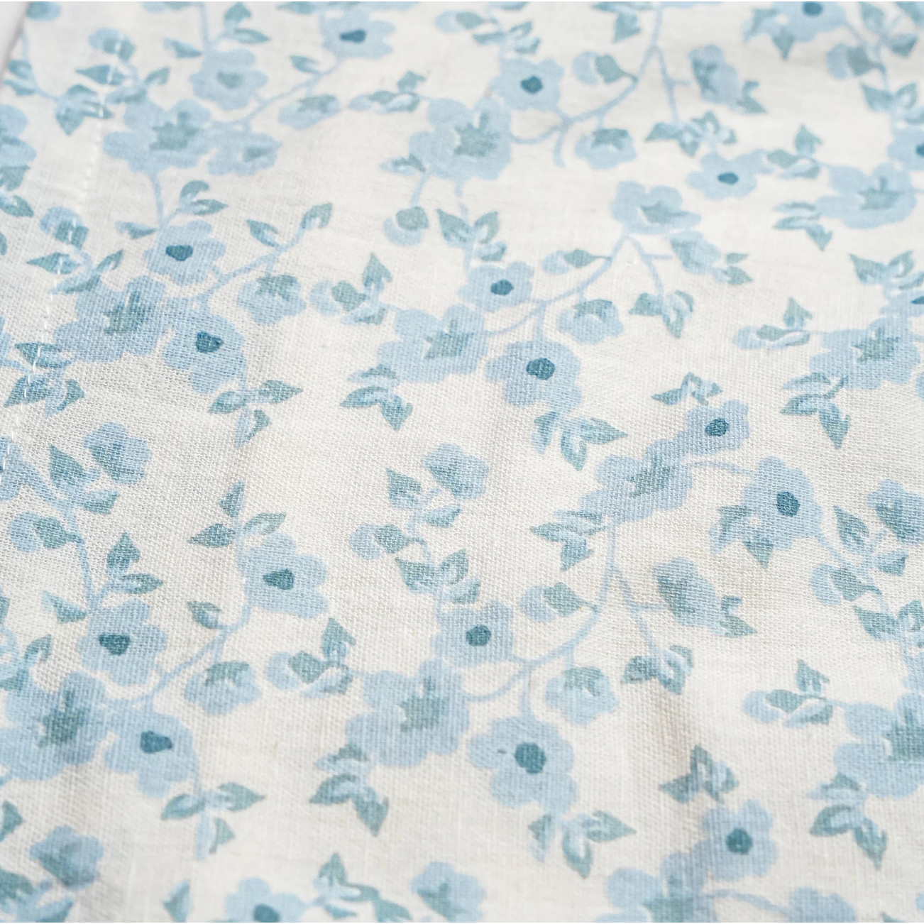 Makemake Organics Ruffle Top & Pants Set- Blue Vines-Makemake Organics-Little Giant Kidz