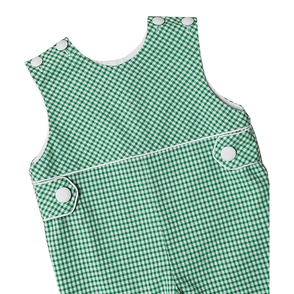 Marco & Lizzy Boy's Noah Green Checks Seersucker Boy's Overall-Marco & Lizzy-Little Giant Kidz