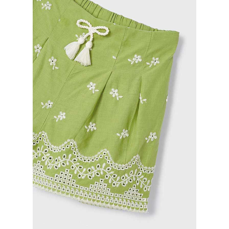 Mayoral Apple Embroidered Shorts-MAYORAL-Little Giant Kidz