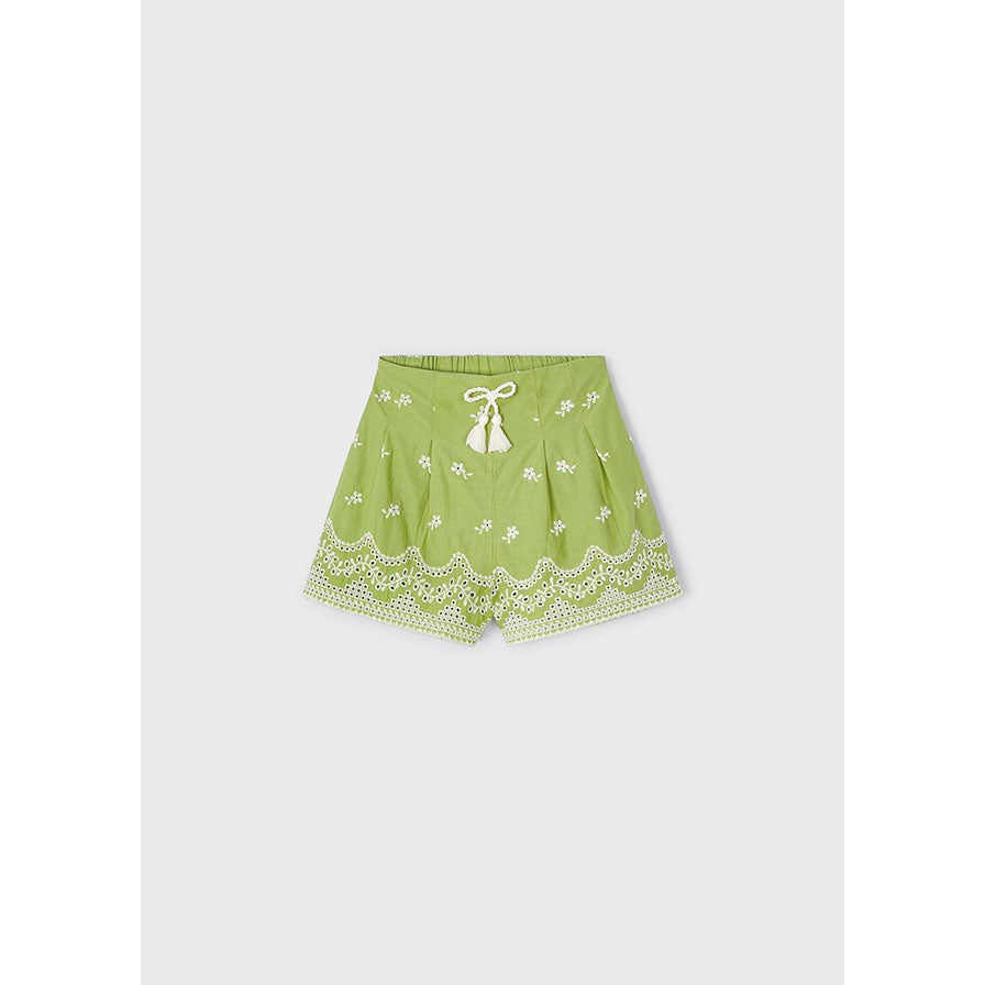 Mayoral Apple Embroidered Shorts-MAYORAL-Little Giant Kidz