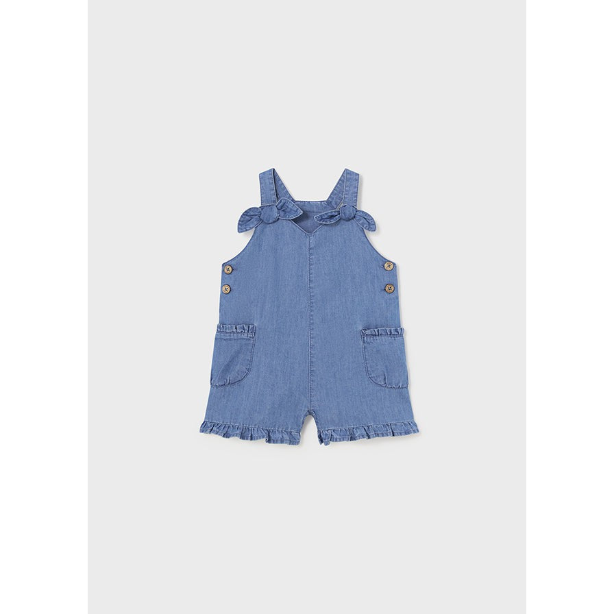 Mayoral Baby Denim Romper-MAYORAL-Little Giant Kidz