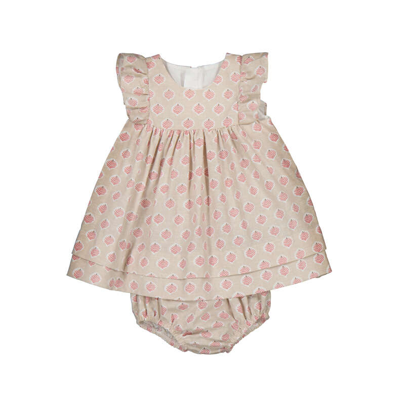 Mayoral Baby Dress- Terracotta-MAYORAL-Little Giant Kidz