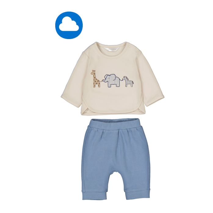 Mayoral Baby Knit 2PC Set- Cream Top-MAYORAL-Little Giant Kidz