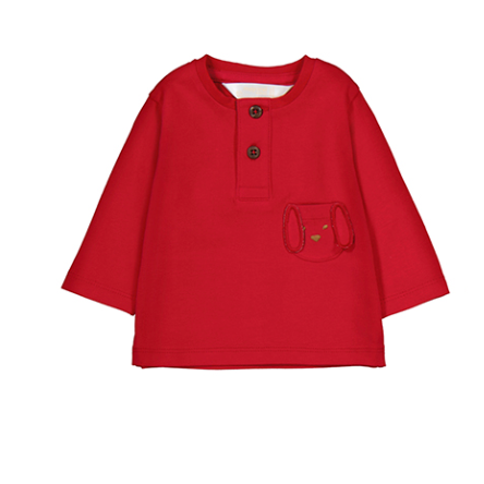 Mayoral Baby Long Sleeve Red T-Shirt-MAYORAL-Little Giant Kidz