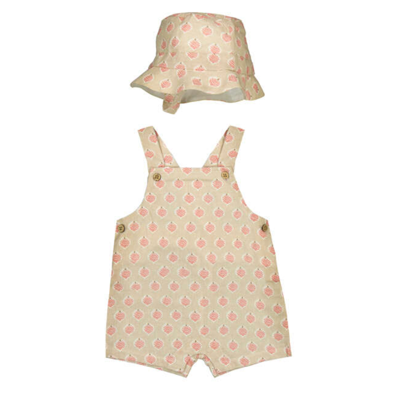 Mayoral Baby Overalls with Hat- Terracotta-MAYORAL-Little Giant Kidz