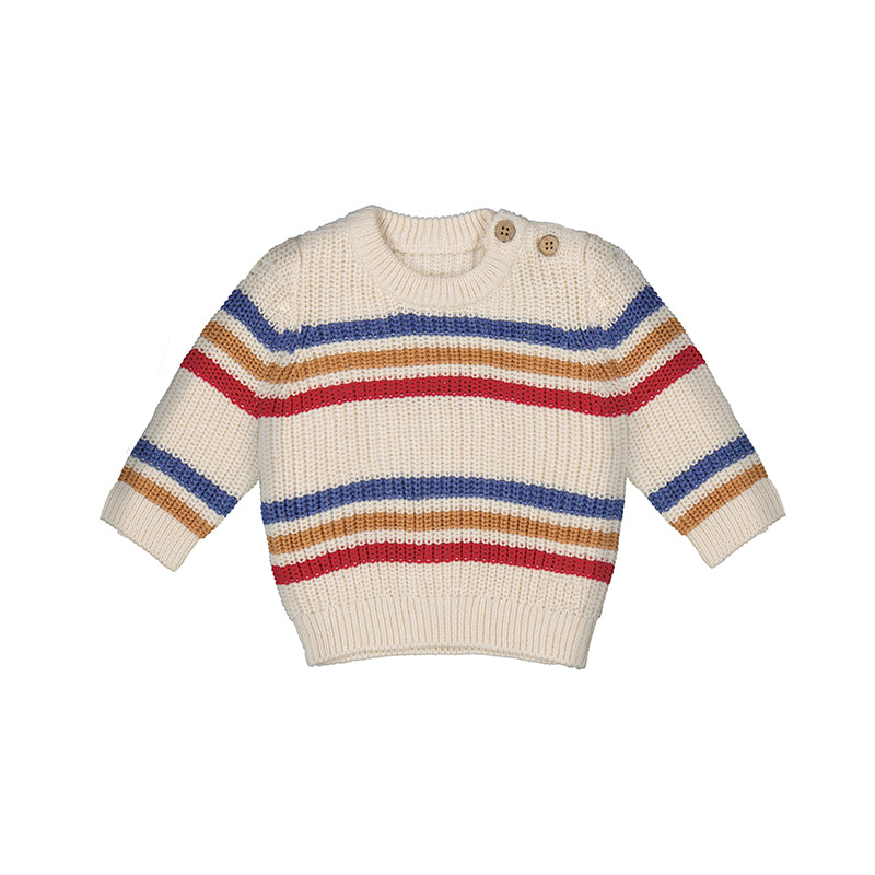 Mayoral Baby Striped Sweater- Pottery-MAYORAL-Little Giant Kidz