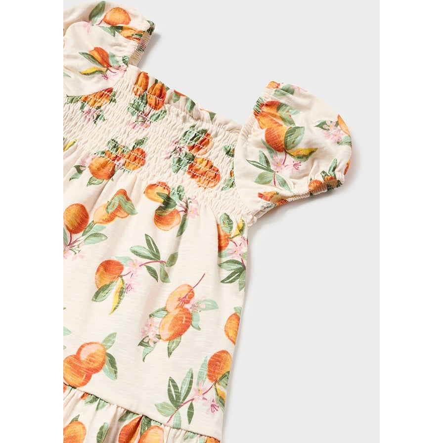 Mayoral Baby Tangerine Print Dress & Headband Set-MAYORAL-Little Giant Kidz