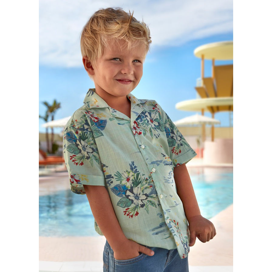 Mayoral Botanic Button Down Shirt-MAYORAL-Little Giant Kidz