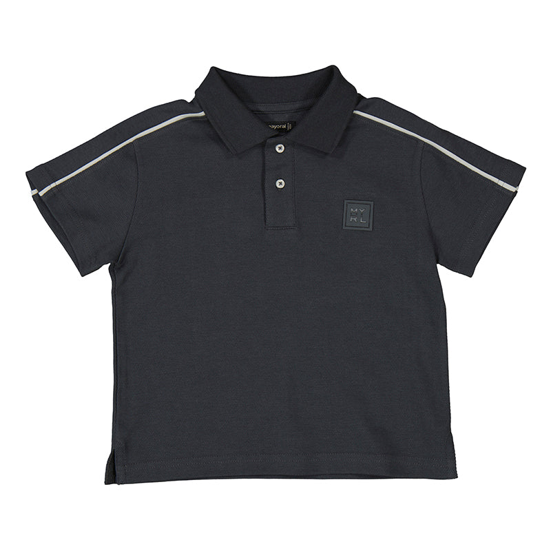 Mayoral Boy Short Sleeve Polo-Asphalt-MAYORAL-Little Giant Kidz
