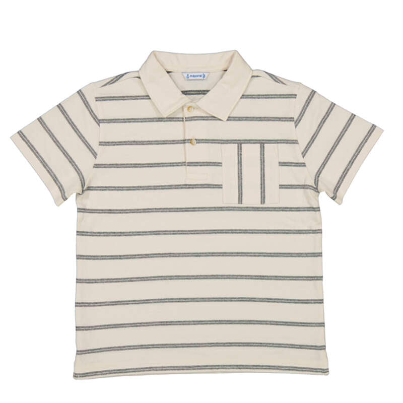 Mayoral Boy Stripes Short Sleeve Polo-MAYORAL-Little Giant Kidz