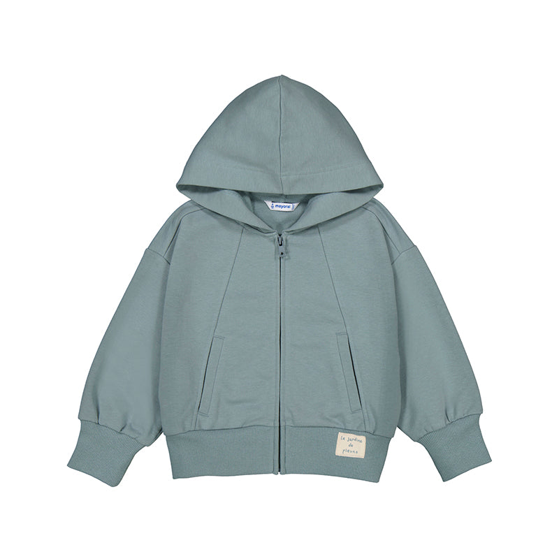 Mayoral Girl Fleece Pullover- Sage-MAYORAL-Little Giant Kidz