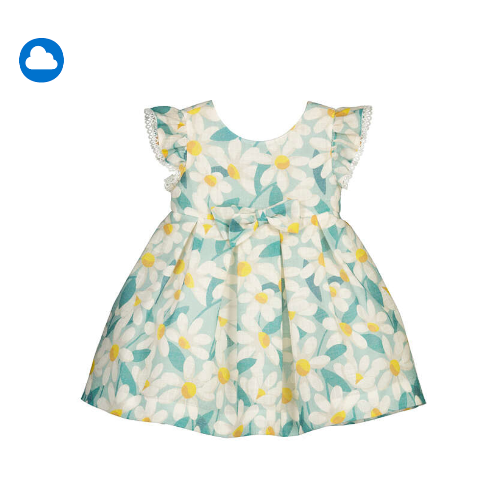 Mayoral Girl Printed Dress-Lake-MAYORAL-Little Giant Kidz
