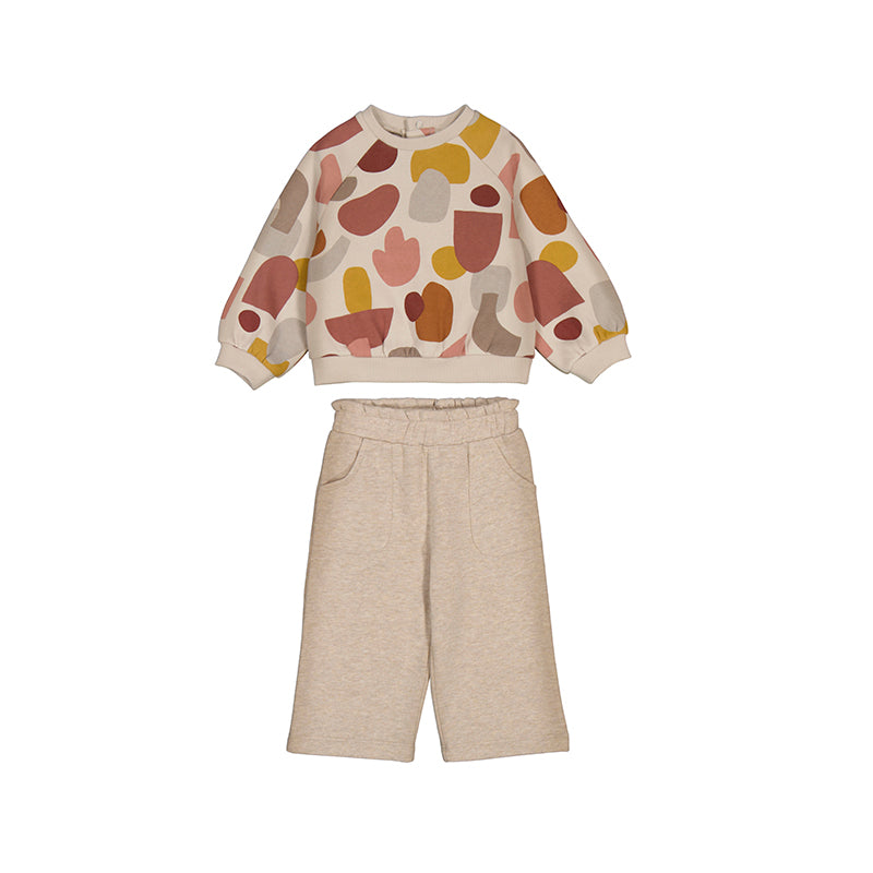 Mayoral Girl Pullover Tracksuit- Toffee-MAYORAL-Little Giant Kidz