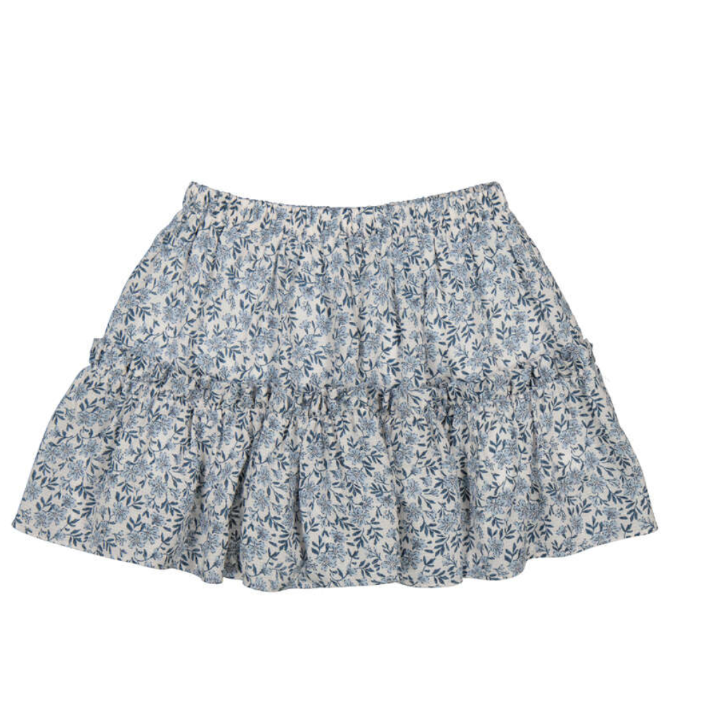 Mayoral Girl Skirt- Dobby Print Sky Blue-MAYORAL-Little Giant Kidz