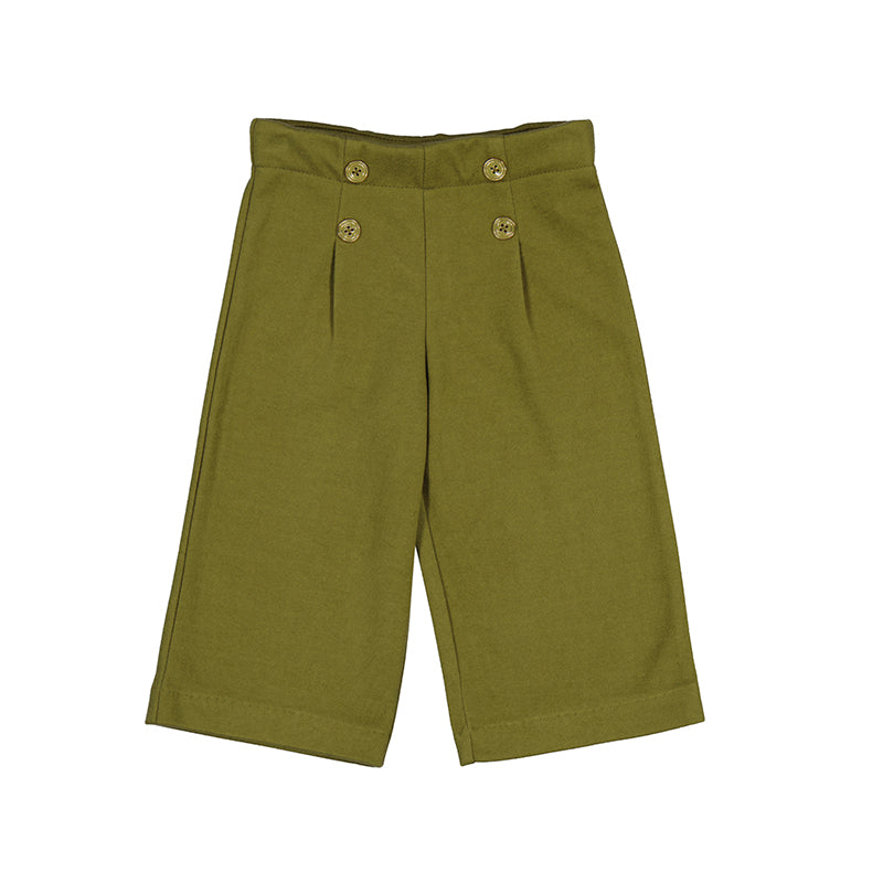 Mayoral Girl Twill Long Pants- Bayleaf-MAYORAL-Little Giant Kidz