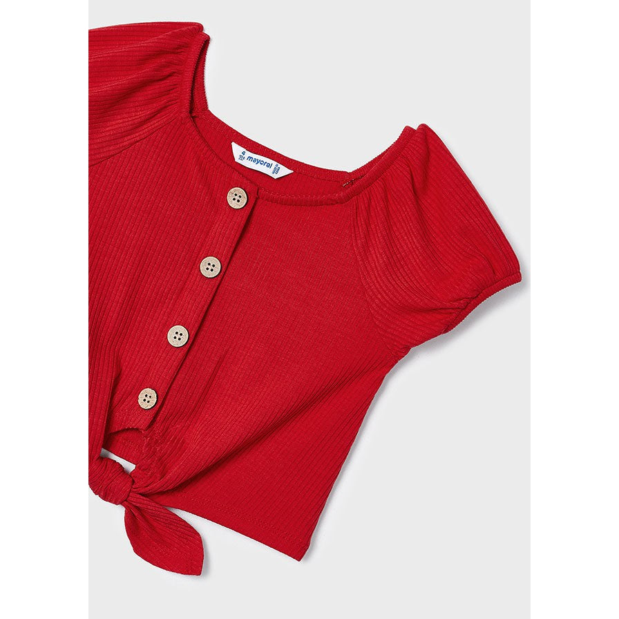 Mayoral Granadine Ribbed Crop Top-MAYORAL-Little Giant Kidz