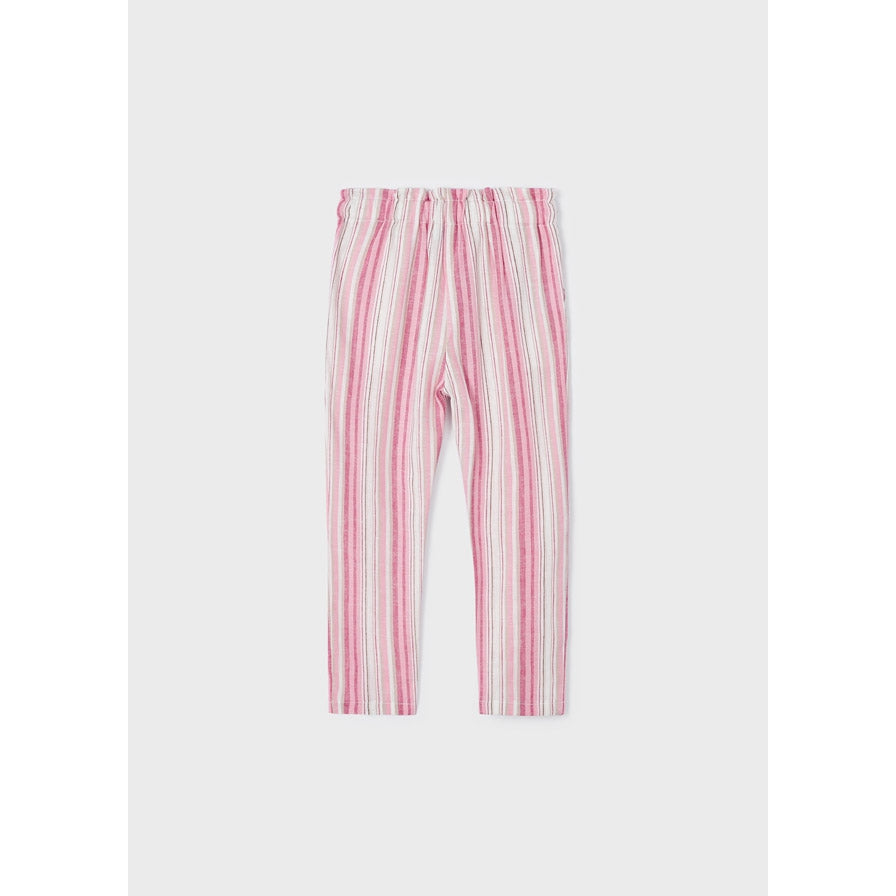 Mayoral Hibiscus Stripe Printed Linen Pants-MAYORAL-Little Giant Kidz
