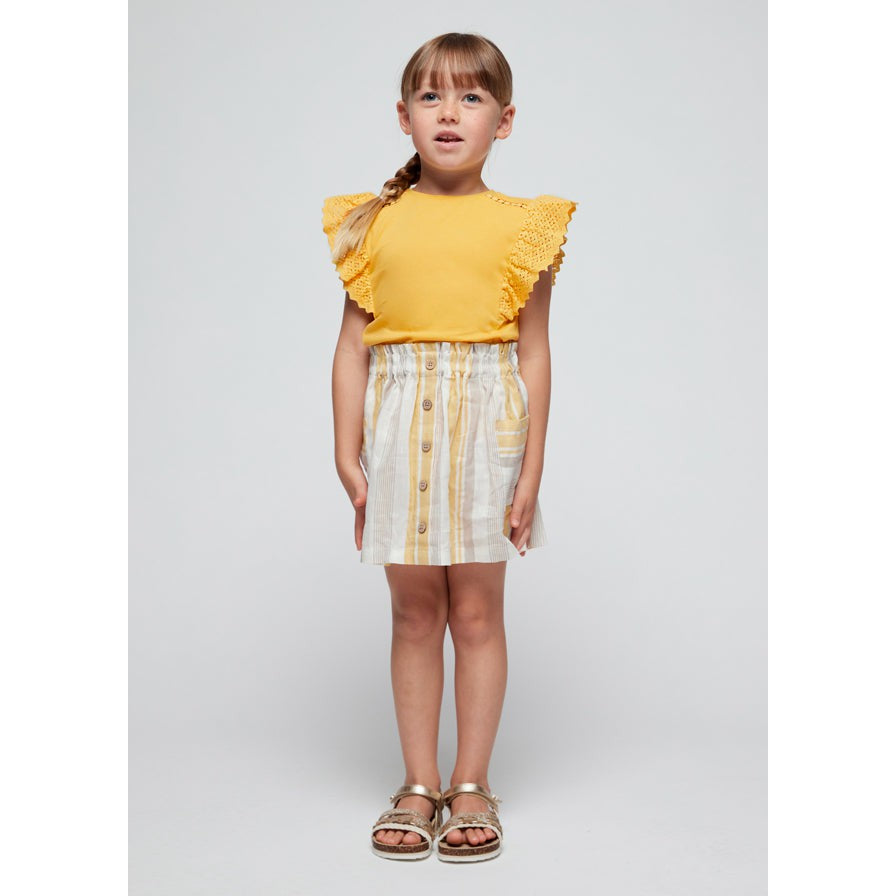 Mayoral Honey Crochet Sleeve Top-MAYORAL-Little Giant Kidz