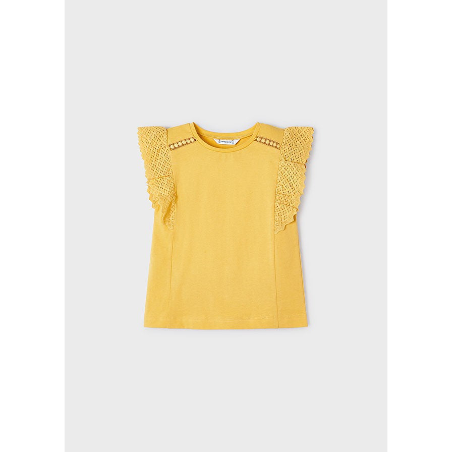Mayoral Honey Crochet Sleeve Top-MAYORAL-Little Giant Kidz