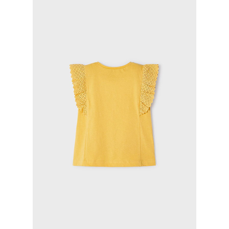 Mayoral Honey Crochet Sleeve Top-MAYORAL-Little Giant Kidz