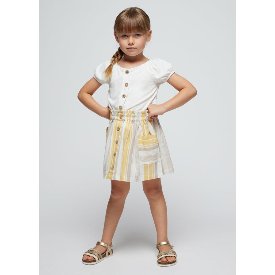 Mayoral Honey Striped Skirt-MAYORAL-Little Giant Kidz