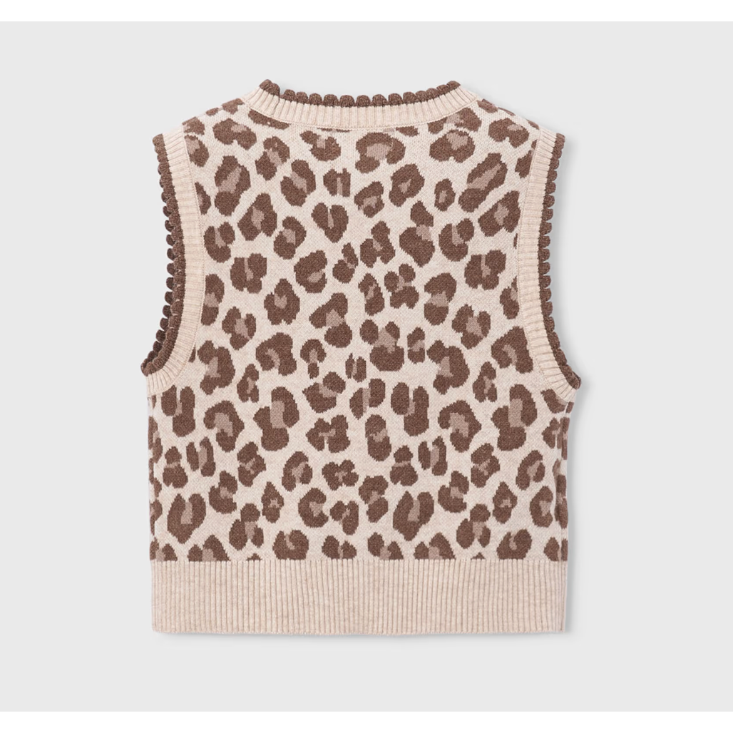 Mayoral Knitting Vest-Chestnut -MAYORAL-Little Giant Kidz