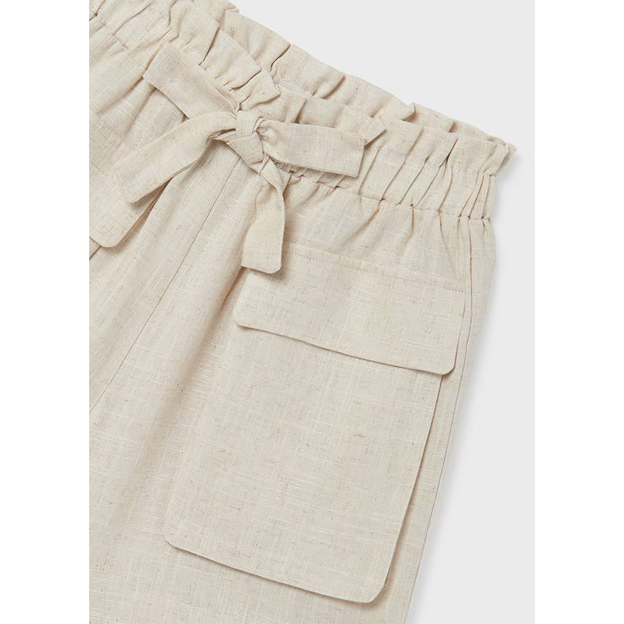 Mayoral Linen Shorts - Oatmeal-MAYORAL-Little Giant Kidz