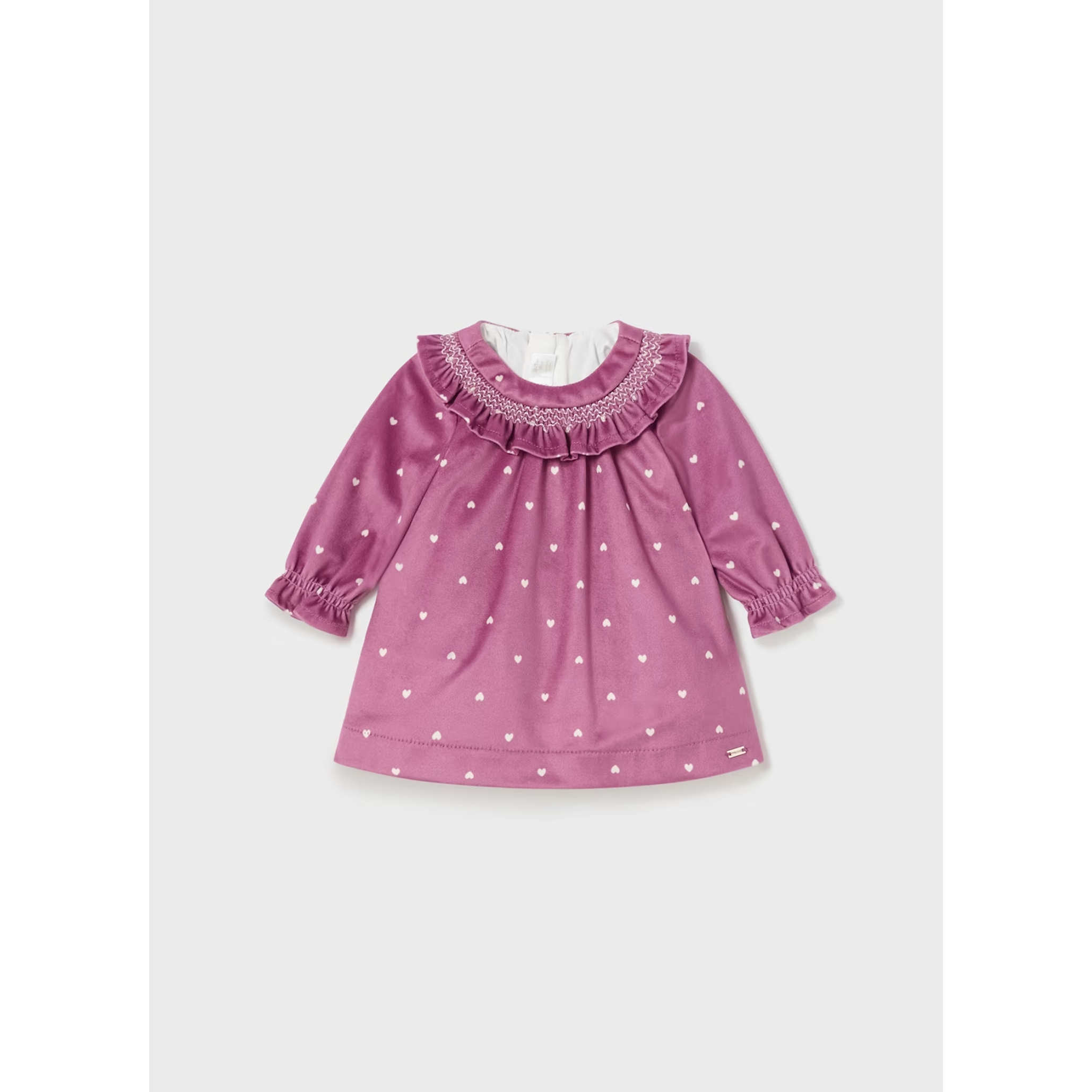Mayoral Mauve Velvet Dress-MAYORAL-Little Giant Kidz