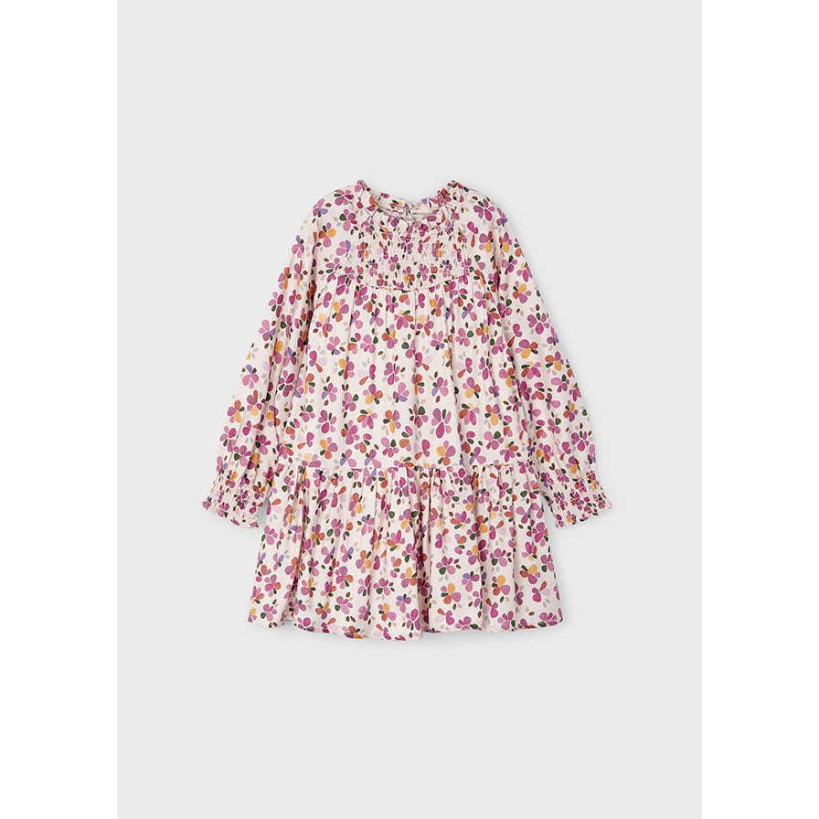 Mayoral Multicolor Floral Drop Waist Dress-MAYORAL-Little Giant Kidz