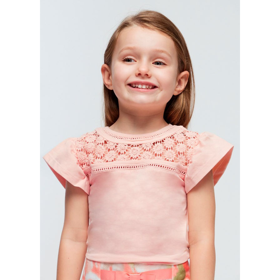 Mayoral Nude Crochet Style Top-MAYORAL-Little Giant Kidz