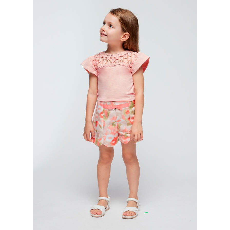 Mayoral Nude Crochet Style Top-MAYORAL-Little Giant Kidz