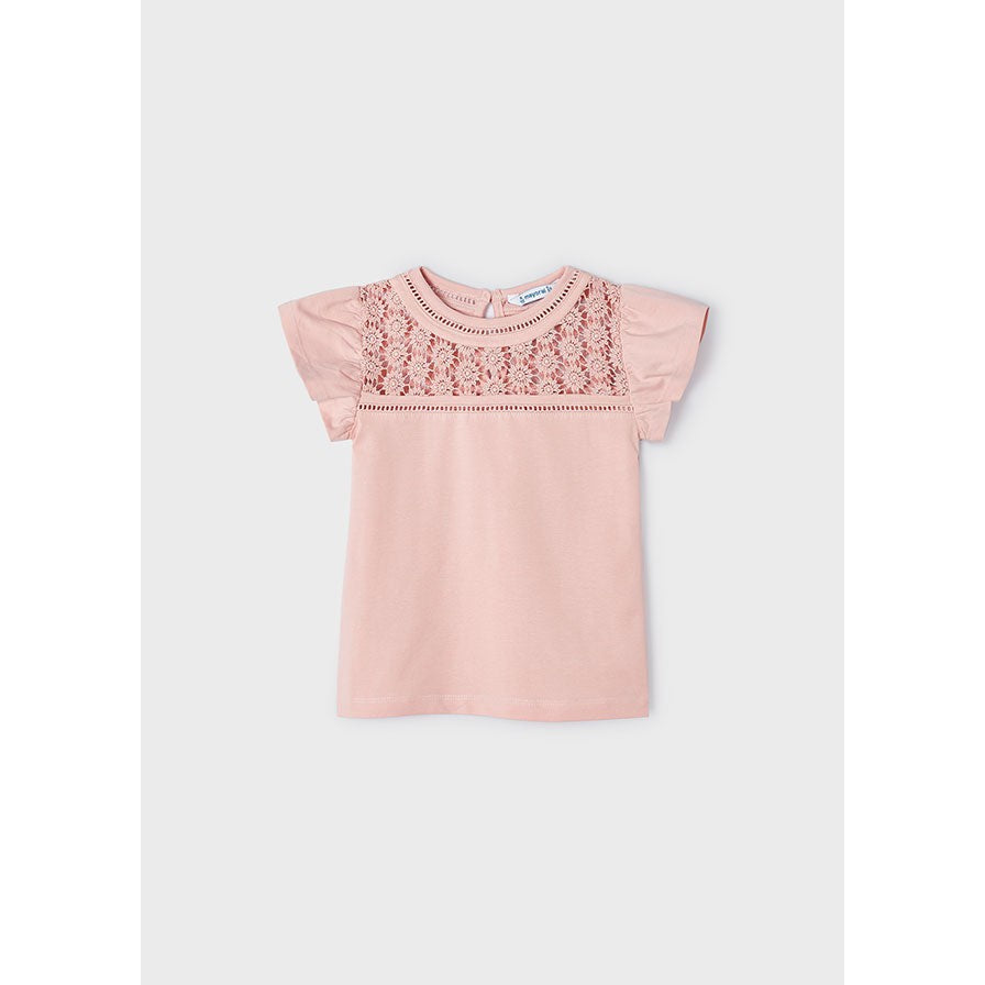 Mayoral Nude Crochet Style Top-MAYORAL-Little Giant Kidz