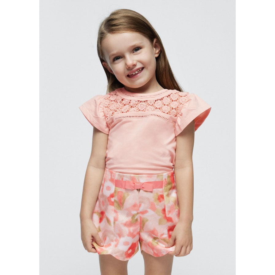 Mayoral Nude Crochet Style Top-MAYORAL-Little Giant Kidz