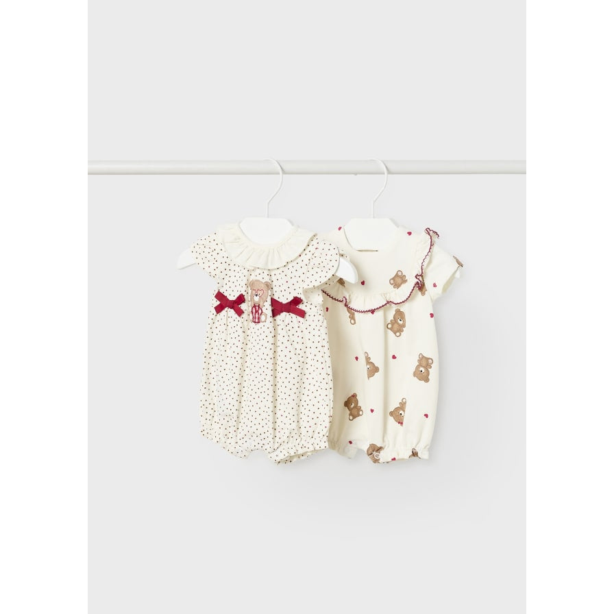 Mayoral Off White Bear Printed Romper-MAYORAL-Little Giant Kidz
