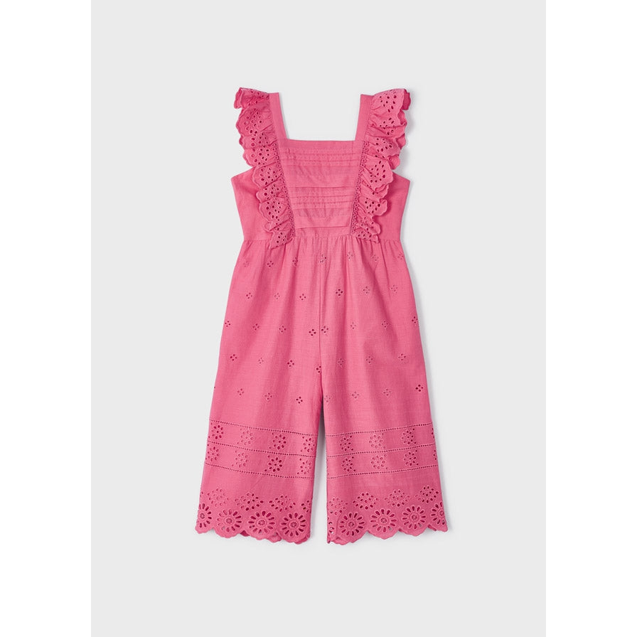 Mayoral Peony Eyelet Cotton Jumpsuit-MAYORAL-Little Giant Kidz
