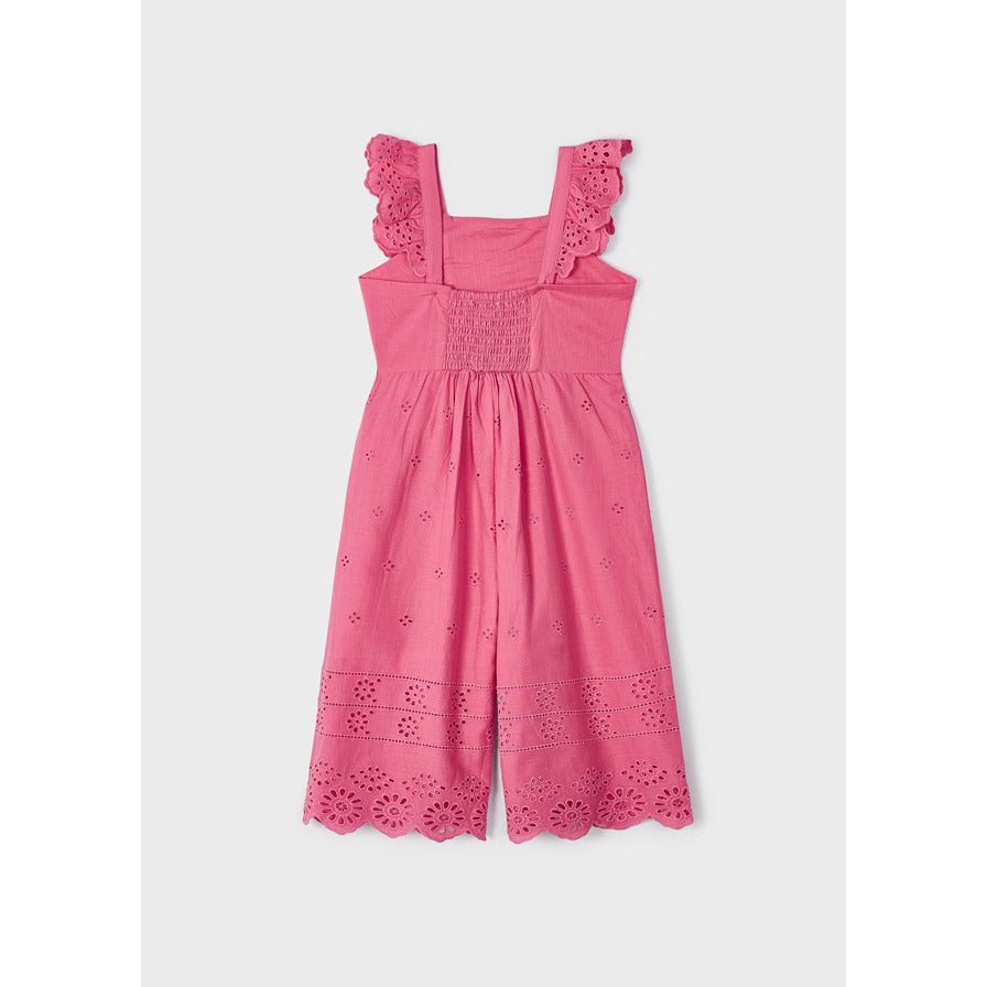 Mayoral Peony Eyelet Cotton Jumpsuit-MAYORAL-Little Giant Kidz