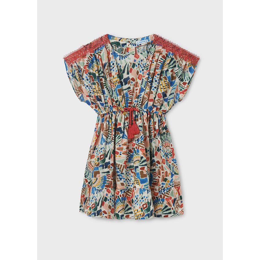 Mayoral Printed Cotton Dress-MAYORAL-Little Giant Kidz
