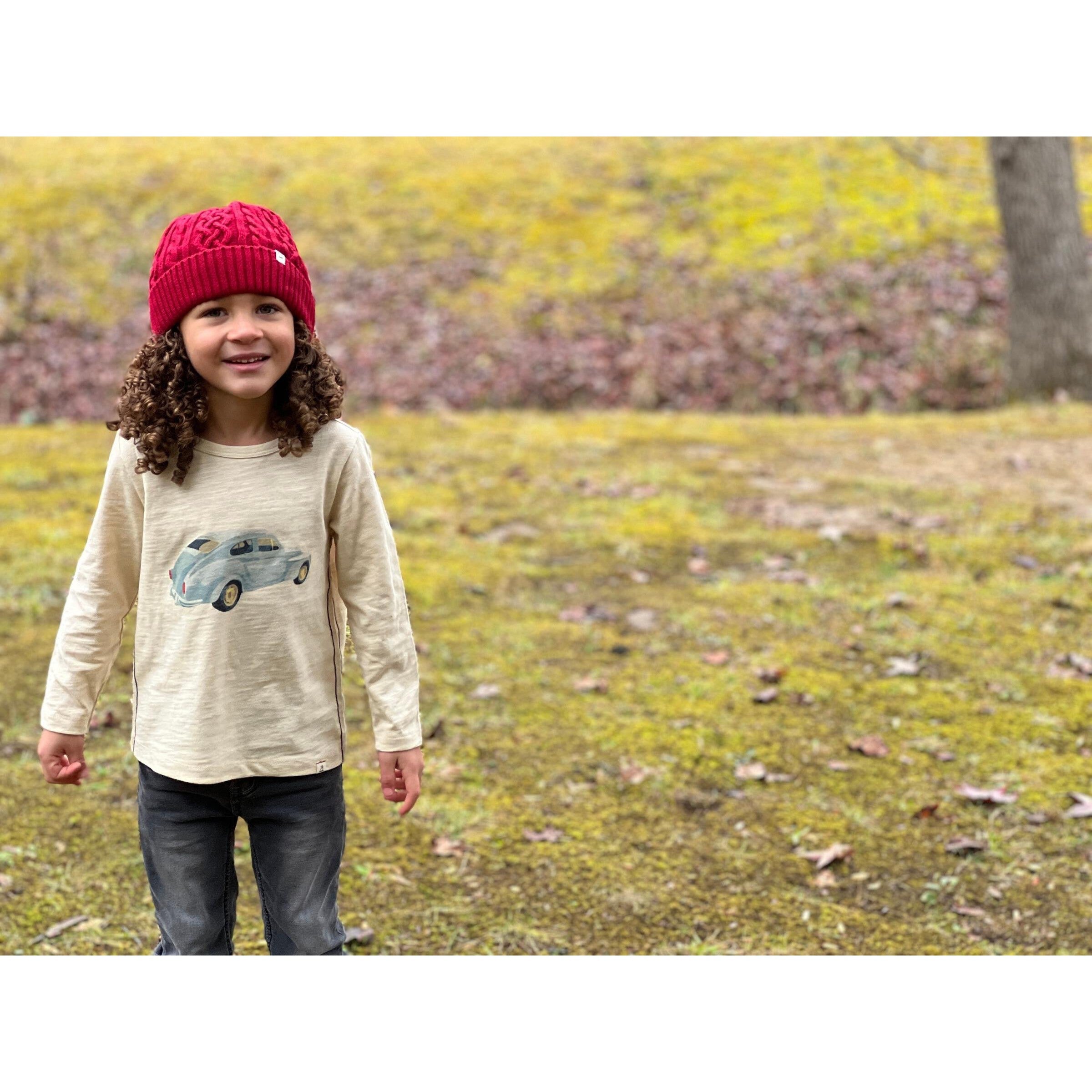 Me & Henry Beige Beetle Cherokee Raglan Printed Tee-ME & HENRY-Little Giant Kidz