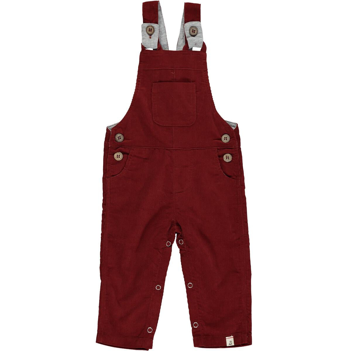 Me & Henry Jellico Woven Overalls - Red-ME & HENRY-Little Giant Kidz