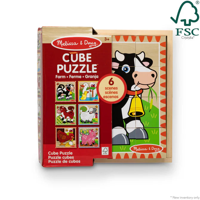 Melissa & Doug Farm Cube Puzzle (16 Pieces)-MELISSA & DOUG-Little Giant Kidz