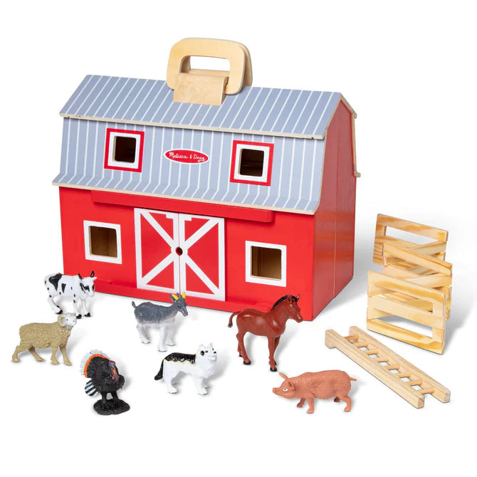 Melissa & Doug Fold & Go Wooden Barn-MELISSA & DOUG-Little Giant Kidz