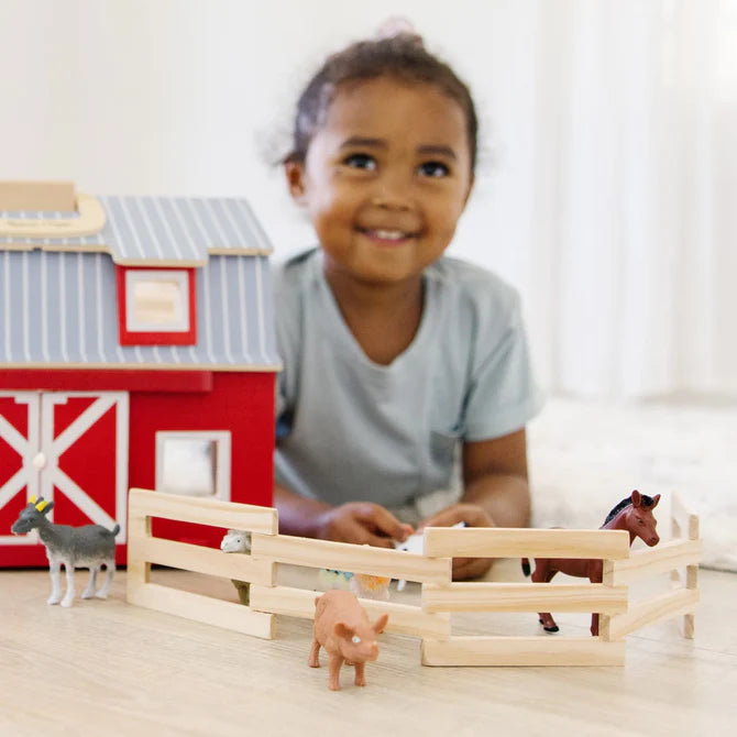 Melissa & Doug Fold & Go Wooden Barn-MELISSA & DOUG-Little Giant Kidz