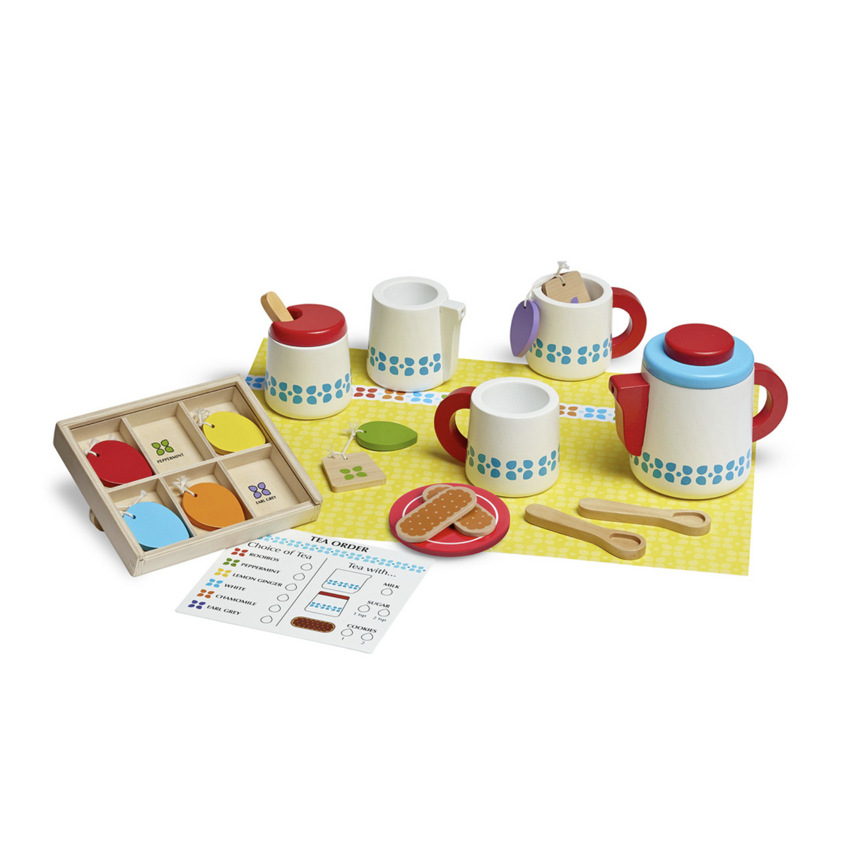 Melissa & doug wooden online steep & serve tea set