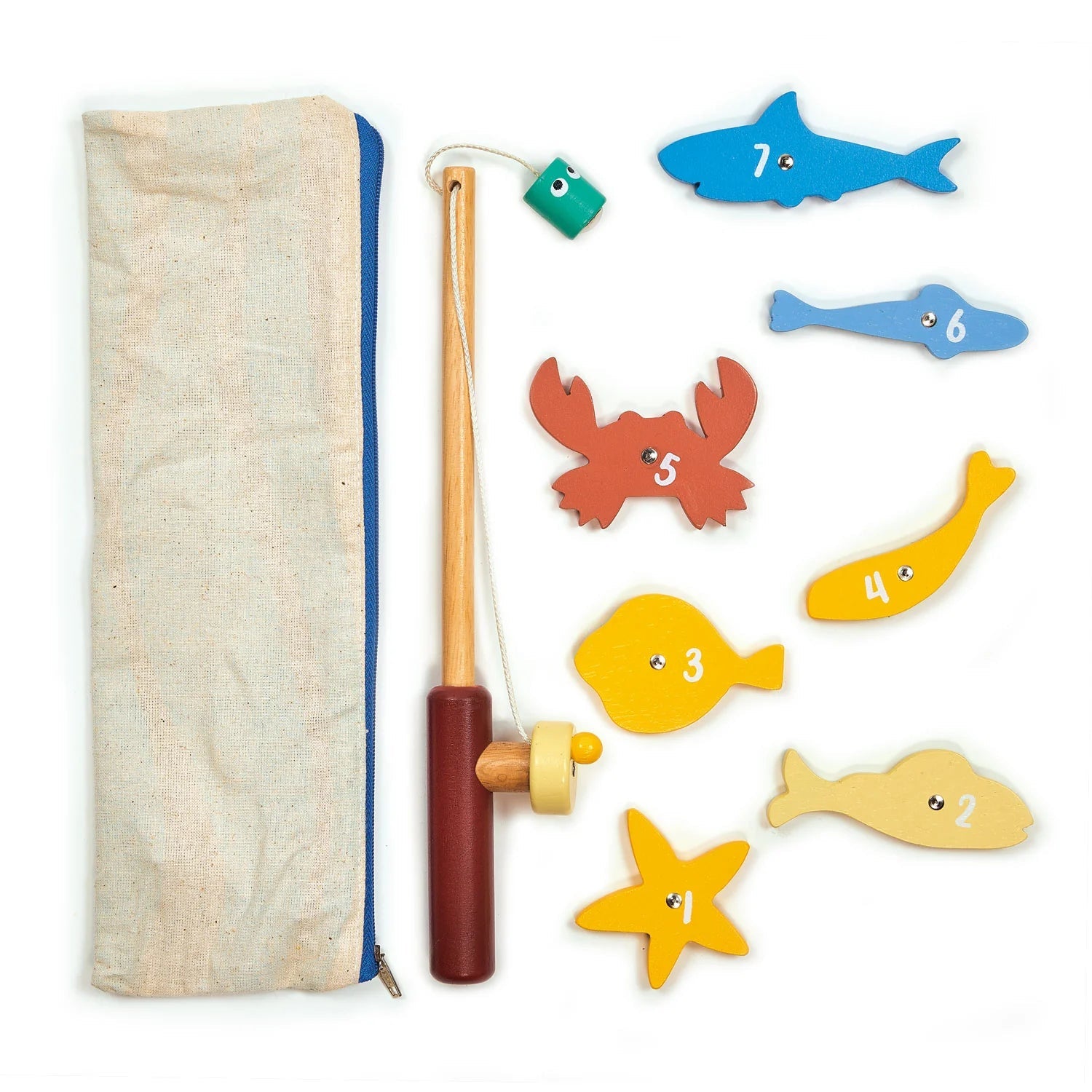 Mentari Magnetic Fishing Game Toy with Sea Creatures Numbers Mt7303