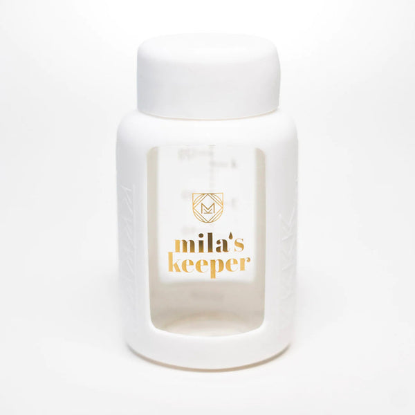 Mila's Keeper Glass Breast Milk Storage Bottles - Standard - Aspen White-Mila's Keeper-Little Giant Kidz