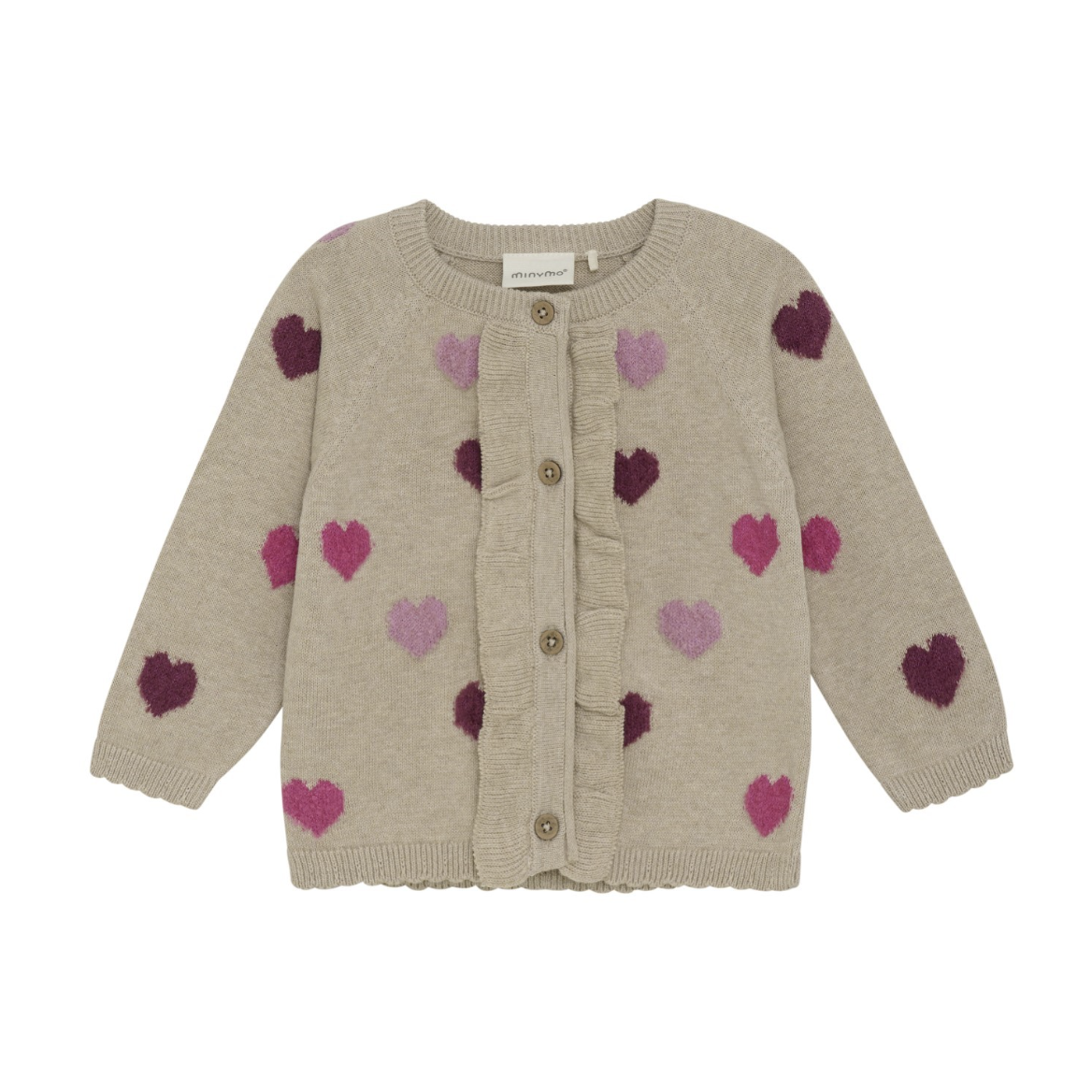 Minymo Knit Cardigan- Beige Melange-MINYMO-Little Giant Kidz