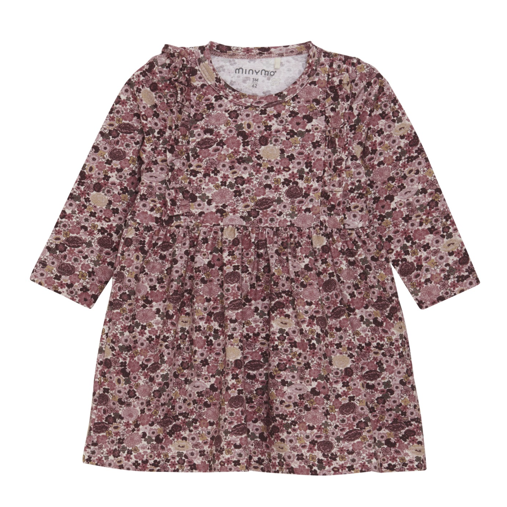 Minymo Long Sleeve Dress-Dusty Pink-MINYMO-Little Giant Kidz