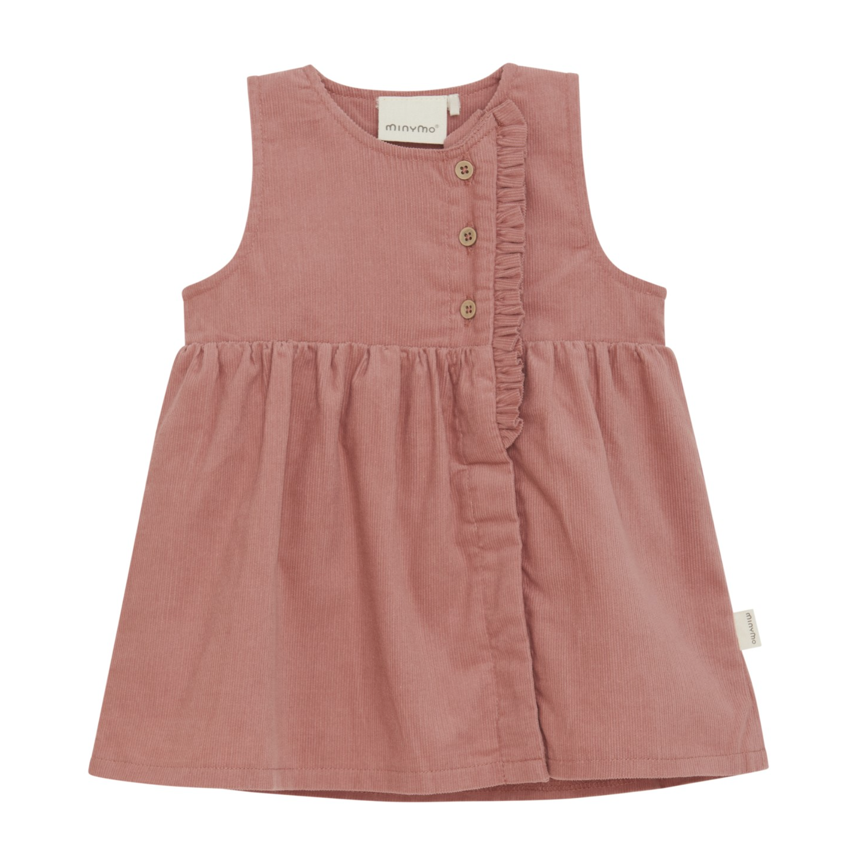 Minymo Spencer Corduroy Dress-Dusty Rose-MINYMO-Little Giant Kidz